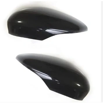 Image of UNDERGROUND PARTS Left Passenger &amp; Right Drivers Side Mirror Caps Covers Panther Black for Ford Fiesta mk7 2008 2017