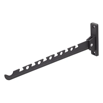 Image of Metafranc Black clothes ventilator 330 x 28 mm 20 kg load capacity sturdy material space saving folding function/clothes rail/wall hook/folding hook/hanging device