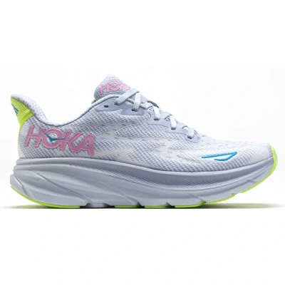 Image of HOKA Clifton 9 Neutral running shoes, Women&#039;s, Size: 6.5, Gull/sea ice Textile/synthetics
