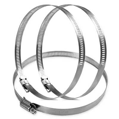 Image of KALIM 304 Stainless Steel Adjustable118 140MM Range Worm Gear Hose Clamps Assortment Kit, Fuel Line Clamp for Water Pipe, Plumbing, Automotive and Mechanical Application (3pcs 118 140mm)
