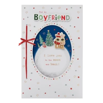 Image of Boofle Christmas Card for Boyfriend Cute Design