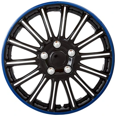 Image of Cosmos 62743, Booster Black/Red 14 Inch Wheel Trims, Four piece set, Universal Fit for Most Vehicles