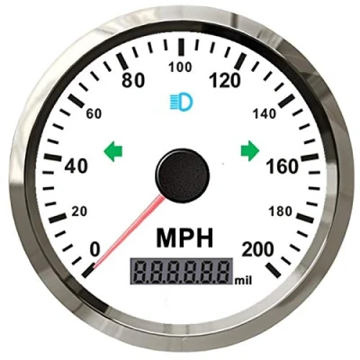 Image of ELING Universal GPS Speedometer Odometer 125MPH for Boat Car Truck Motorcycle 3 3/8 inches(85mm) 12V 24V With Backlight