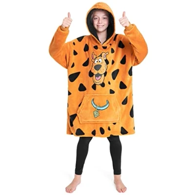 Image of Scooby Doo! Oversized Hoodie Blanket for Kids, Official Merchandise (Brown)