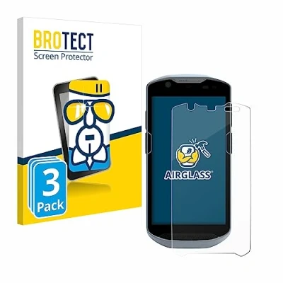 Image of brotect Glass Screen Protector Film compatible with Zebra TC57/ TC57x/ TC56/ TC52/ TC52 HC/ TC52ax/ TC52ax HC (3 Pack) Foil Protection