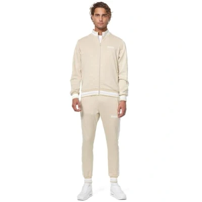 Image of Lonsdale Men&#039;s Ashwell Tracksuits, Sand/White, M