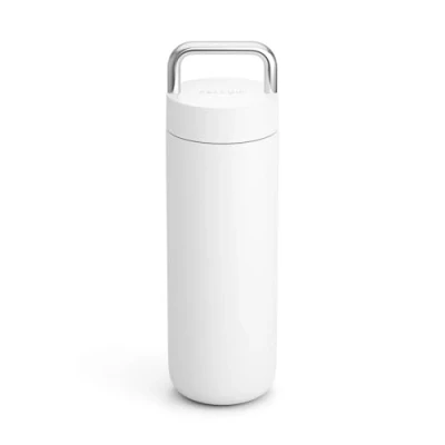Image of Fellow 20 oz Carter Carry Vacuum Insulated Tumbler for Water, Tea, Coffee, Smoothies, &amp; more Stainless Steel Keeps Heat 12 Hours/Stays Cold 24 Hours Leak Proof Seal Slim Width Matte White