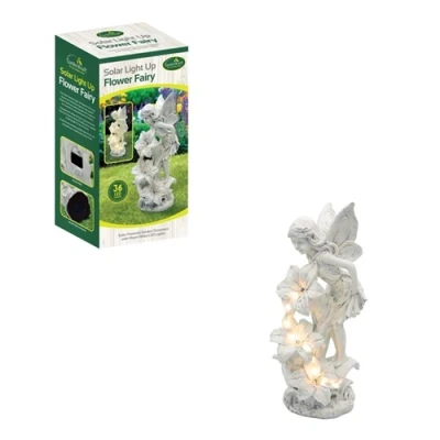 Image of GardenKraft Fairy With Decoration Flower Solar Light