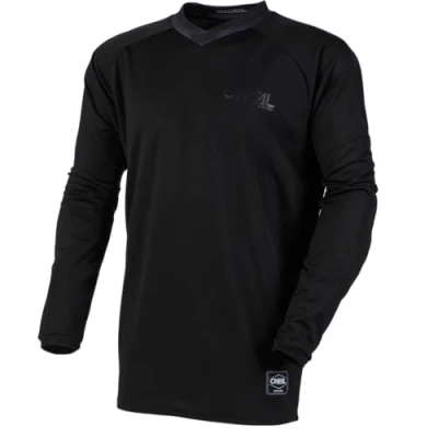 Image of O&#039;Neal Motocross Jersey Enduro Motorcycle Fit for Maximum Range of Motion, Protection Sewn at Elbow, Breathable Element Classic Adult Black Size S