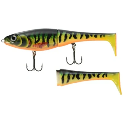 Image of Rapala X Rap Peto Lure with Two No. 2/0 Hooks, 0.5 1 m Swimming Depth, 20 cm Size, Hot Tiger Pike