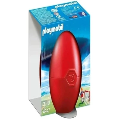 Image of Playmobil 4947 Football Player with Goal Gift Egg, Fun Imaginative Role Play, PlaySets Suitable for Children Ages 4+