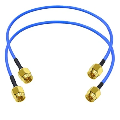 Image of TUOLNK 2 Pack SMA Male to Coaxial Cable RG402 Low Loss Extension RF Coax Pigtail 1.64ft(50cm)
