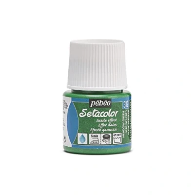 Image of PEBEO Setacolor Fabric Paint 45ml Dyes 57 (Suede Effect Meadow Green)