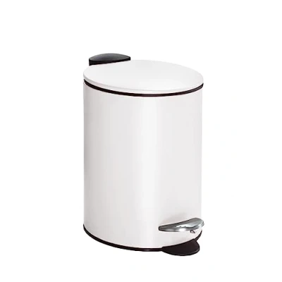 Image of Silence Cosmetic Bin White Metal 3 Litre Bucket