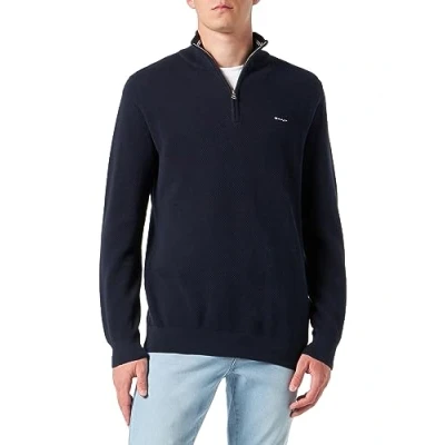 Image of GANT Halfzip Jumper, Men&#039;s, Size: XXL, Evening blue