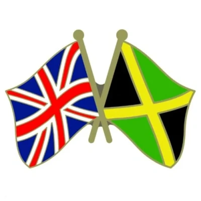 Image of Union Jack UK &amp; Jamaica Jamaican British Friendship National Flag Metal Enamel Pin Badge