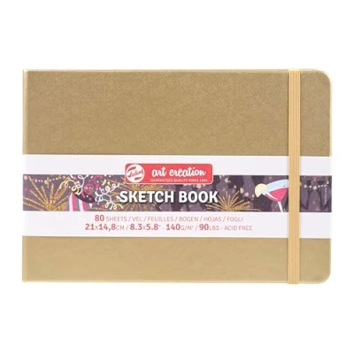 Image of Talens Art Creation Sketchbook 80 Sheets, 21 cm x 15 cm, White Gold
