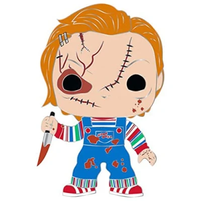 Image of Funko Pop! Large Enamel Pin HORROR: Chucky Pins Cute Collectable Novelty Brooch for Backpacks &amp; Bags Gift Idea Official Merchandise Movies Fans