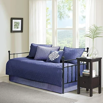 Image of Madison Park Quebec 6 Piece Daybed Set Navy