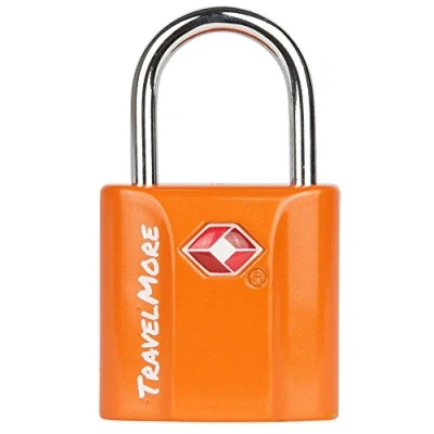Image of 1 Pack TSA Approved Luggage Key Lock for Travel Suitcase with Keys Padlock Orange
