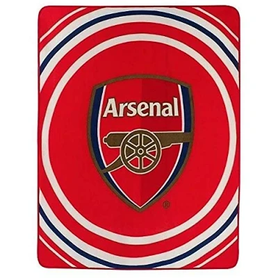 Image of Arsenal FC Pulse Design Fleece Blanket (One Size) (Red)