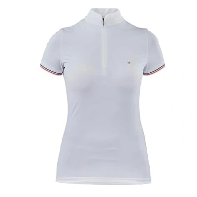 Image of Aubrion Shires Arcaster Show Shirt in Navy Or White 10200, White, XS