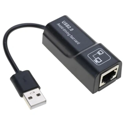 Image of USB To Ethernet Adapter 10/100Mbps Networking RJ45 2.0 Internet Converter For Laptop PC