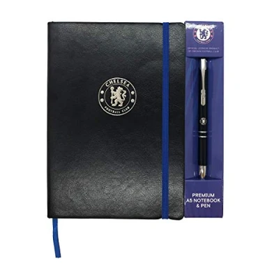 Image of Chelsea FC Notebook &amp; Pen A5 Executive Premium OFFICIAL Football Gift