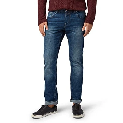 Image of TOM TAILOR DENIM Men&#039;s AEDAN slim mid Jeans, Blue (mid stone wash denim), W33/L36 (Manufacturer size: 33)