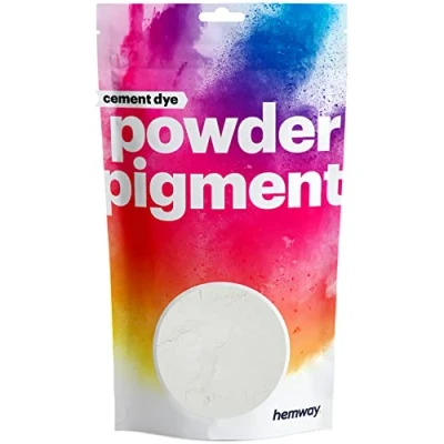 Image of Hemway Cement Dye Powder Pigment Concrete Color Render Mortar Pointing Powdered Brick Toner Plaster Metallic Pearl White 50g / 1.75oz