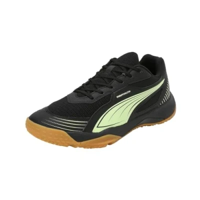 Image of Puma Solarflash III Handball shoes, Men&#039;s, Size: 11, Black/fizzy apple Textile/synthetics