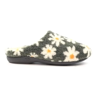 Image of Ladies Plumeria Grey Slipper 6