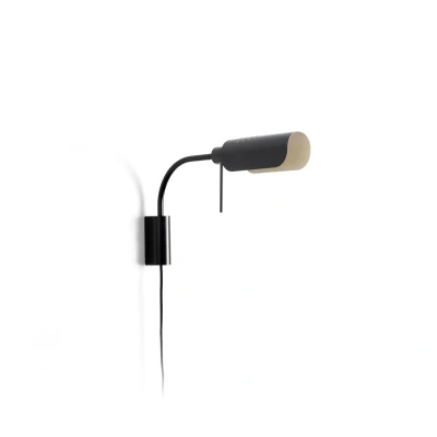 Image of Martinica Small Reading Wall Light Black 1x E27