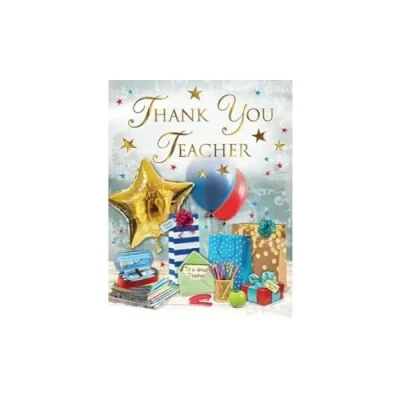 Image of Regal Publishing Thank You Teacher Card 8 x 6 inches