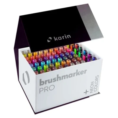 Image of Karin Brushmarker PRO Mega Box Plus 72 colours + 3 blenders set
