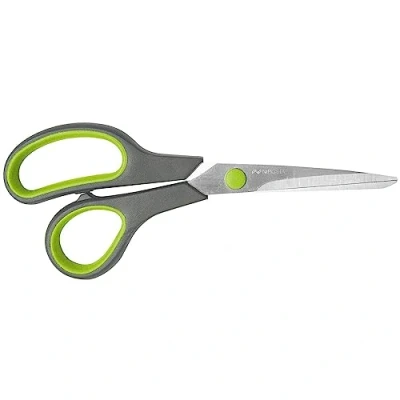 Image of Nirosta Universal Scissors 22cm, Soft Grip, Stainless Steel, 23x6x1.3cm, Grey &amp; Green