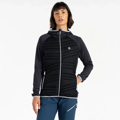 Image of Dare 2b Women&#039;s Durable Altimeter Hybrid Jacket Black Ebony Grey, Size: 18