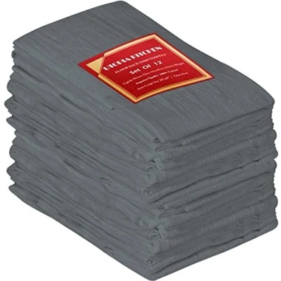 Image of Utopia Kitchen Flour Sack Tea Towels, Pack of 12 Cotton Towels Towel 28&quot; x (Light Grey)