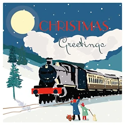 Image of Pack of 8 Xmas Train British Heart Foundation Charity Christmas Cards 556964
