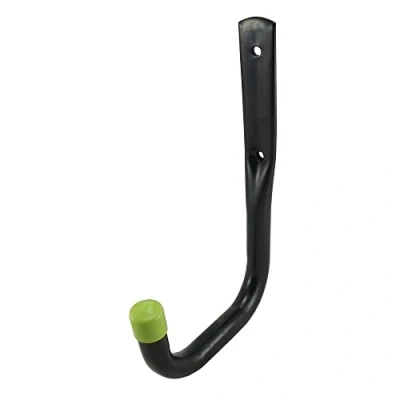 Image of Keypak ST7001H 11cm Multipurpose Garage Storage J Hook, Rust Resistant Wall Mounted Utility Tool Hanger, Black