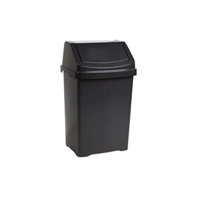Image of M1SS Casa 8L Swing bin Assorted Colours High Grade Flip Top Waste Midnight Black (Dark Greyish/Dark Blue)