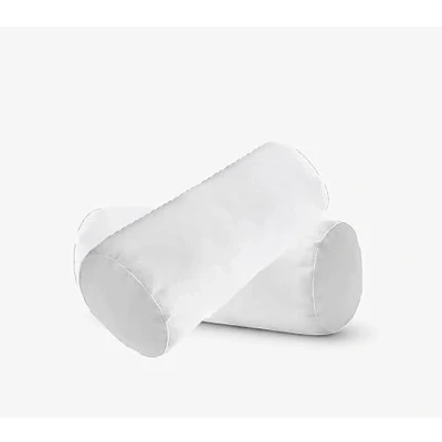 Image of Textile Wise Pillow Roll Pack 2, Polyester Hollowfibre Round 15 x 45 cm (6’’ 17’’) Support White Bolster For Stress Relief