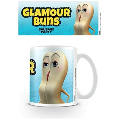 Image of Sausage Party Glamour Buns Ceramic Mug, Multicoloured, 7.9 x 11 9.3 cm