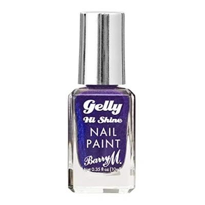 Image of Barry M Gelly Hi Shine Nail Paint, Shade Juniper Metallic Blue Polish