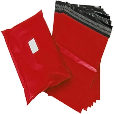 Image of 10 STRONG RED COLOURED PLASTIC SELF SEAL PACKAGING MAILING BAGS EXTRA LARGE XL SIZE 22 x 30&quot; 550 750mm 60mu PEEL POLYTHENE OPAQUE POSTAL PACKING POSTAGE MAIL SACKS ENVELOPES MAILERS