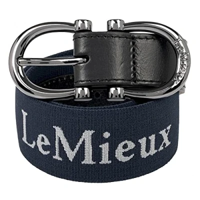 Image of LeMieux Elasticated Belt Navy Blue Large