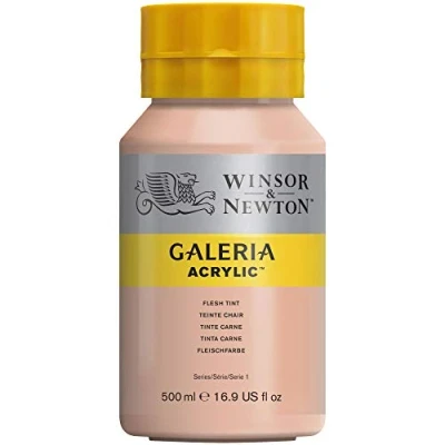 Image of Winsor &amp; Newton 2150257 Galeria Acrylic Colour, 500ml Volume, Pale Rose Blush, Pack of 6, GAL 2150258
