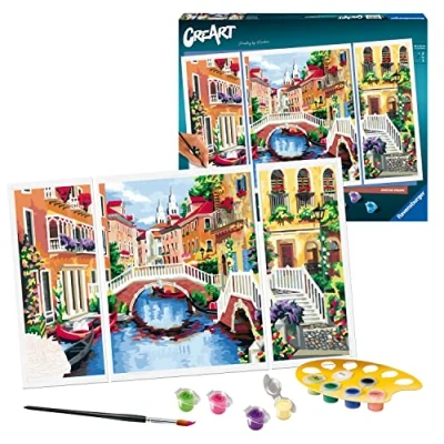 Image of Ravensburger CreArt Venetian Dreams Paint by Numbers for Adults Craft Kits and Kids Age 12 Years Up
