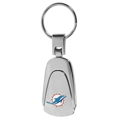 Image of Siskiyou Sports NFL Miami Dolphins Unisex Steel Teardop Key Chain, Black, One Size, (FKP060)
