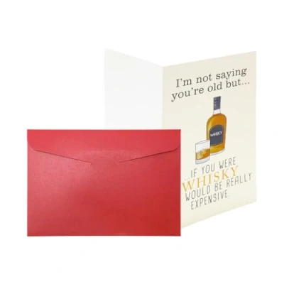 Image of Tabanzhe Funny Birthday Cards Humor Whiskey Happy Card Husband Boyfriend Dad Gift Greeting for 40th 50th 60th 70th 80th Him